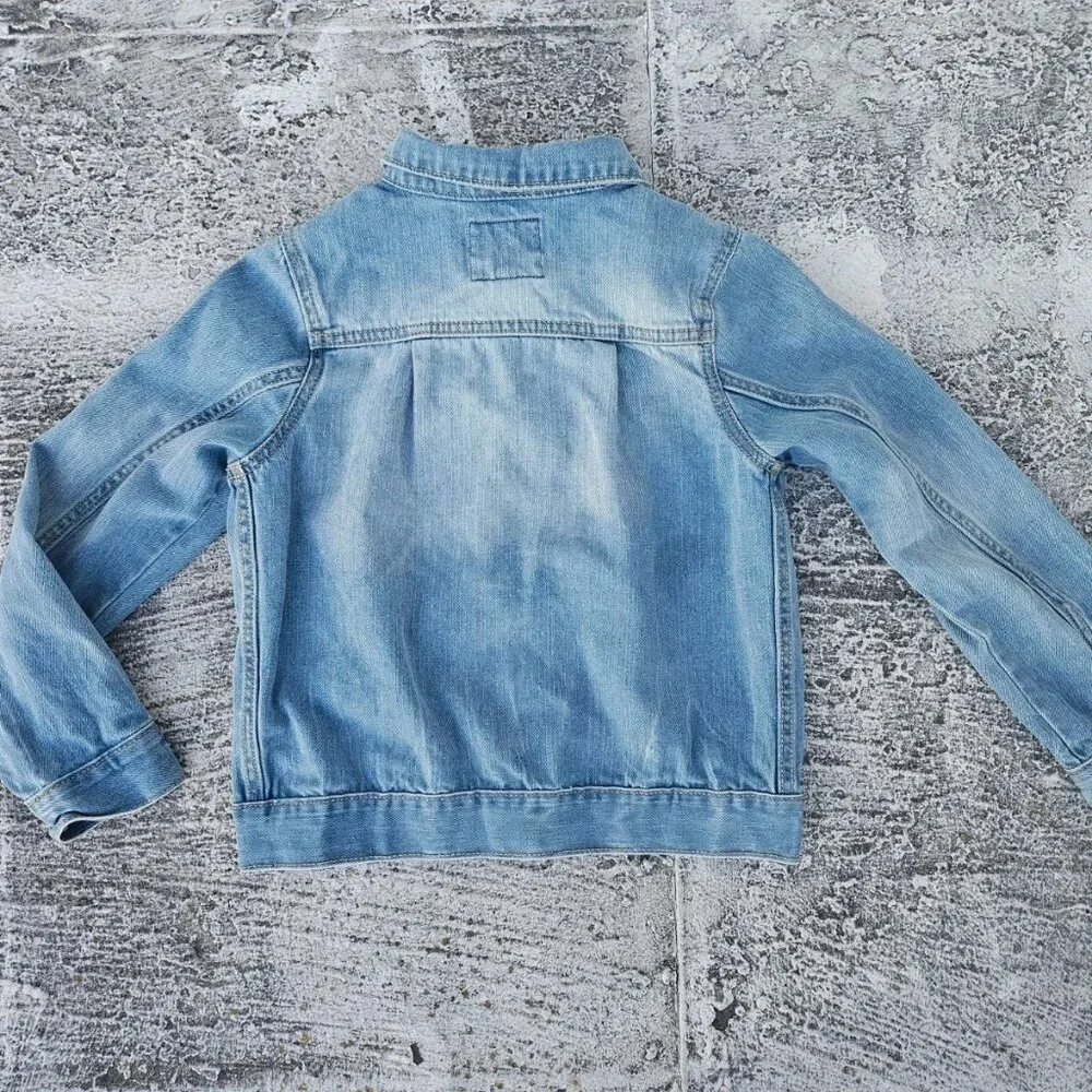 Oshkosh B'goch Kids Jacket Blue Denim Jeans Coat Jacket Size 10 - Picture 4 of 11